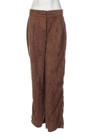 Pantaloni de velvet de femei SHEIN, Mărime XL, Culoare Maro, Preț 22,20 Lei
