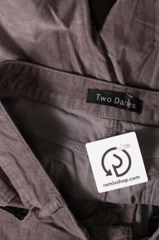 Γυναικείο κοτλέ παντελόνι Two Danes, Μέγεθος L, Χρώμα Γκρί, Τιμή 6,30 €
