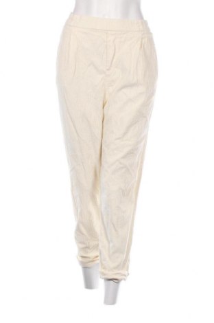 Pantaloni de velvet de femei United Colors Of Benetton, Mărime XL, Culoare Ecru, Preț 74,18 Lei