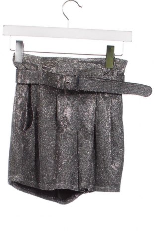 Γυναικείο κοντό παντελόνι Bershka, Μέγεθος XXS, Χρώμα Ασημί, Τιμή 10,72 €