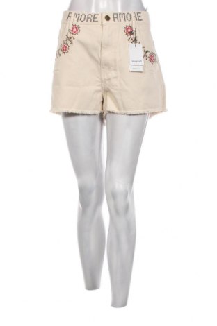 Γυναικείο κοντό παντελόνι Desigual, Μέγεθος XL, Χρώμα  Μπέζ, Τιμή 31,24 €