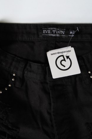 Γυναικείο κοντό παντελόνι Evil Twin, Μέγεθος M, Χρώμα Μαύρο, Τιμή 9,39 €