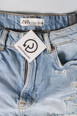 Дамски къс панталон Zara, Размер XS, Цвят Син, Цена 30,26 лв.