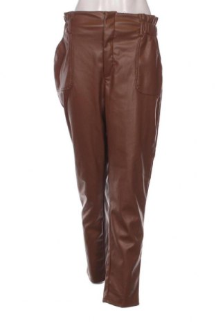 Γυναικείο παντελόνι δερμάτινο, Μέγεθος L, Χρώμα Καφέ, Τιμή 5,38 €