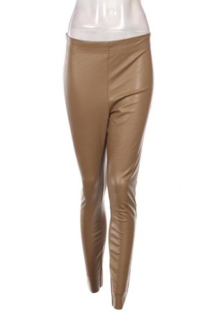 Γυναικείο παντελόνι δερμάτινο H&M, Μέγεθος M, Χρώμα  Μπέζ, Τιμή 8,07 €