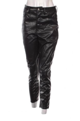 Дамски кожен панталон H&M Divided, Размер M, Цвят Черен, Цена 29,00 лв.