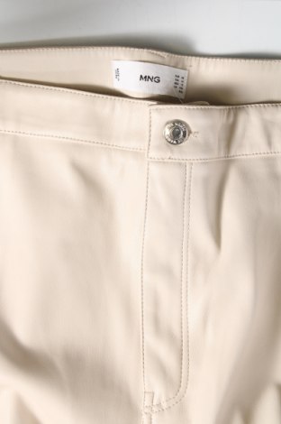 Pantaloni de piele pentru damă Mango, Mărime XL, Culoare Ecru, Preț 39,80 Lei