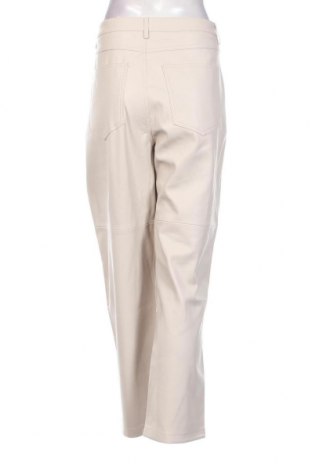 Γυναικείο παντελόνι δερμάτινο Mango, Μέγεθος XL, Χρώμα Εκρού, Τιμή 7,98 €