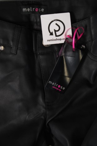 Γυναικείο παντελόνι δερμάτινο Melrose, Μέγεθος S, Χρώμα Μαύρο, Τιμή 11,38 €