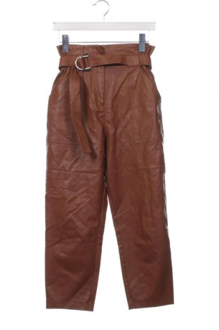 Pantaloni de piele pentru damă River Island, Mărime XS, Culoare Maro, Preț 72,83 Lei