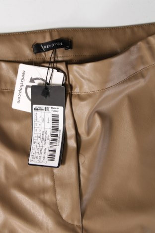 Γυναικείο παντελόνι δερμάτινο Trendyol, Μέγεθος M, Χρώμα Καφέ, Τιμή 7,19 €