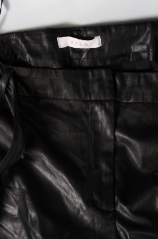 Γυναικείο παντελόνι δερμάτινο VILA, Μέγεθος M, Χρώμα Μαύρο, Τιμή 16,70 €