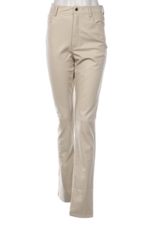 Дамски кожен панталон Zara, Размер M, Цвят Бежов, Цена 62,00 лв.