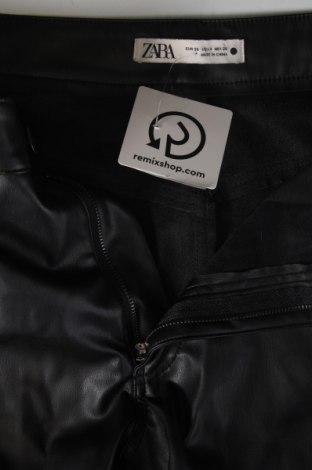 Dámske kožené nohavice  Zara, Veľkosť S, Farba Čierna, Cena  7,56 €