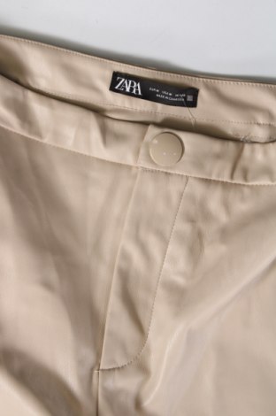Dámske kožené nohavice  Zara, Veľkosť M, Farba Béžová, Cena  5,05 €