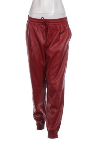 Pantaloni de piele pentru damă Zara, Mărime M, Culoare Roșu, Preț 39,97 Lei