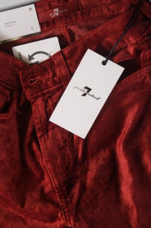 Дамски панталон 7 For All Mankind, Размер XS, Цвят Червен, Цена 157,68 лв.