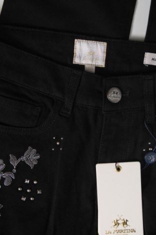 Дамски панталон La Martina, Размер XS, Цвят Черен, Цена 51,00 лв.