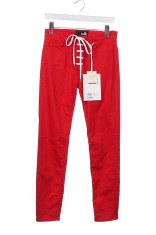 Дамски панталон Love Moschino, Размер XS, Цвят Червен, Цена 166,44 лв.
