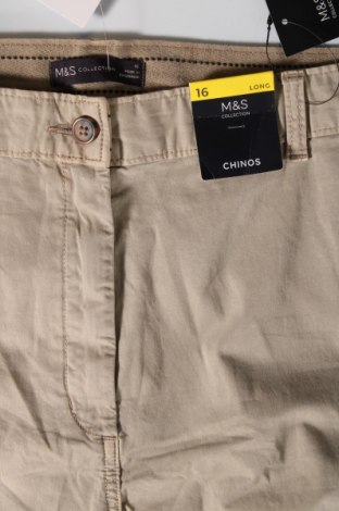 Γυναικείο παντελόνι Marks & Spencer, Μέγεθος XXL, Χρώμα  Μπέζ, Τιμή 19,50 €