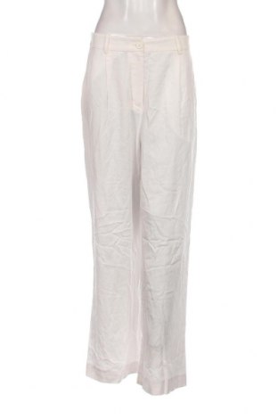Pantaloni de femei Monki, Mărime L, Culoare Alb, Preț 49,34 Lei