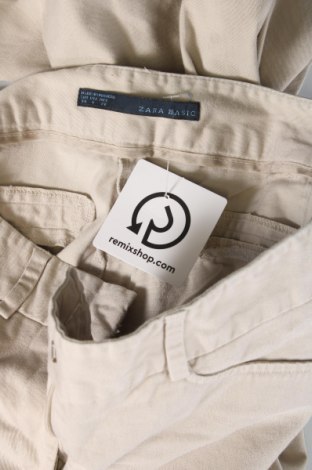 Дамски панталон Zara, Размер S, Цвят Бежов, Цена 13,80 лв.