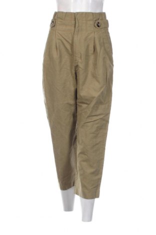 Pantaloni de femei Zara, Mărime S, Culoare Verde, Preț 68,88 Lei
