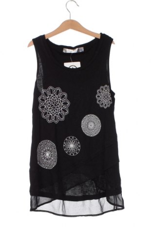 Γυναικείο αμάνικο μπλουζάκι Desigual, Μέγεθος XS, Χρώμα Μαύρο, Τιμή 8,30 €