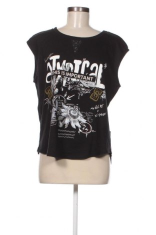 Γυναικείο αμάνικο μπλουζάκι Desigual, Μέγεθος XL, Χρώμα Μαύρο, Τιμή 18,94 €