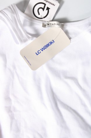 Damska koszulka na ramiączkach LC Waikiki, Rozmiar L, Kolor Biały, Cena 82,63 zł
