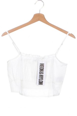 Γυναικείο αμάνικο μπλουζάκι Neon & Nylon by Only, Μέγεθος S, Χρώμα Λευκό, Τιμή 6,39 €