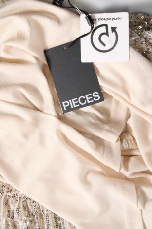 Γυναικείο αμάνικο μπλουζάκι Pieces, Μέγεθος S, Χρώμα  Μπέζ, Τιμή 15,86 €