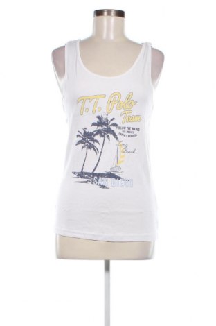 Γυναικείο αμάνικο μπλουζάκι Tom Tailor, Μέγεθος M, Χρώμα Λευκό, Τιμή 5,91 €