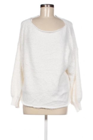 Дамски пуловер, Размер L, Цвят Бял, Цена 13,05 лв.