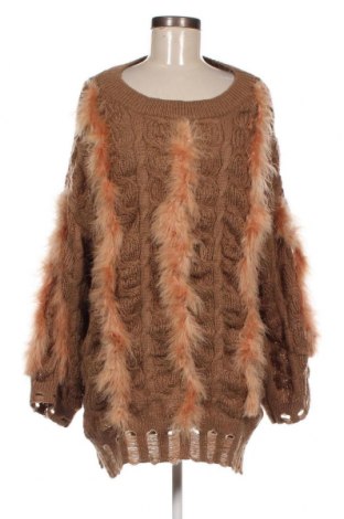 Дамски пуловер, Размер L, Цвят Кафяв, Цена 29,15 лв.