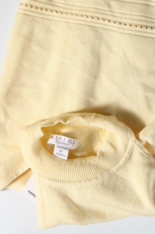 Дамски пуловер Amisu, Размер XS, Цвят Жълт, Цена 6,38 лв.