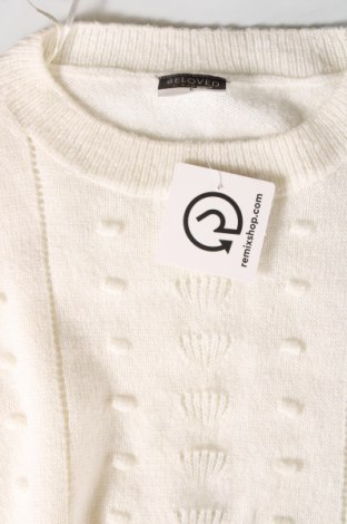 Дамски пуловер Beloved, Размер L, Цвят Бял, Цена 15,66 лв.