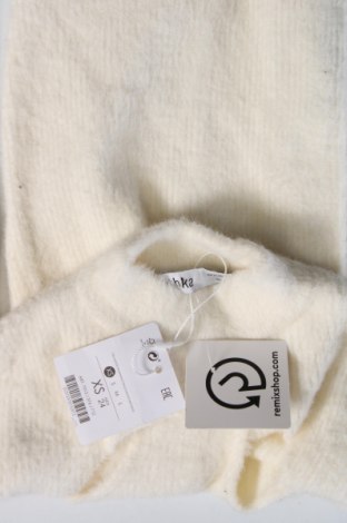 Pulover de femei Bershka, Mărime XS, Culoare Ecru, Preț 68,09 Lei