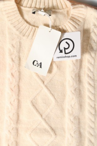 Дамски пуловер C&A, Размер M, Цвят Бежов, Цена 16,10 лв.