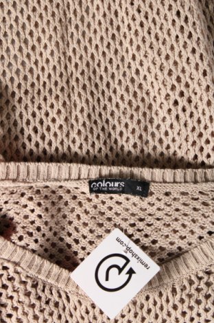 Дамски пуловер Colours Of The World, Размер XL, Цвят Бежов, Цена 14,79 лв.