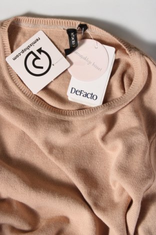 Дамски пуловер Defacto, Размер S, Цвят Бежов, Цена 16,56 лв.