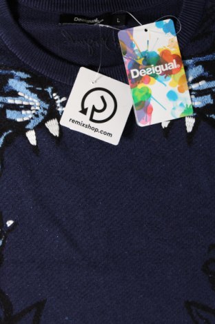 Дамски пуловер Desigual, Размер L, Цвят Син, Цена 140,00 лв.