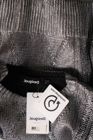 Дамски пуловер Desigual, Размер S, Цвят Сребрист, Цена 77,00 лв.
