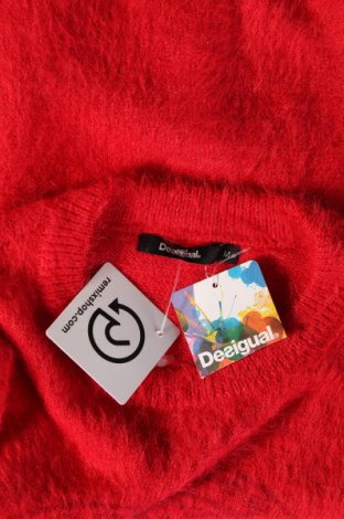 Дамски пуловер Desigual, Размер M, Цвят Червен, Цена 79,80 лв.