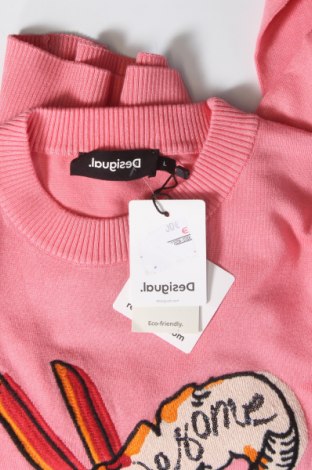 Дамски пуловер Desigual, Размер L, Цвят Розов, Цена 84,00 лв.