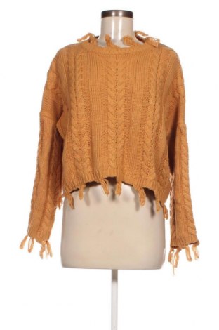 Γυναικείο πουλόβερ Fashion on Earth, Μέγεθος S, Χρώμα Κίτρινο, Τιμή 11,41 €