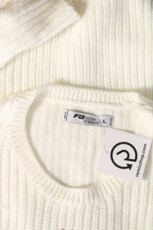 Дамски пуловер Fb Sister, Размер L, Цвят Бял, Цена 10,15 лв.