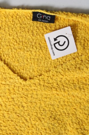 Γυναικείο πουλόβερ Gina, Μέγεθος XXL, Χρώμα Κίτρινο, Τιμή 17,94 €