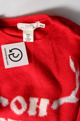 Damski sweter H&M L.O.G.G., Rozmiar XS, Kolor Czerwony, Cena 32,47 zł
