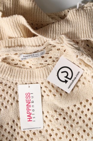 Дамски пуловер Happiness Istanbul, Размер M, Цвят Екрю, Цена 17,02 лв.